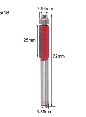 1/4 Trimming Cutter Double Edge Straight Router Bit Woodwork