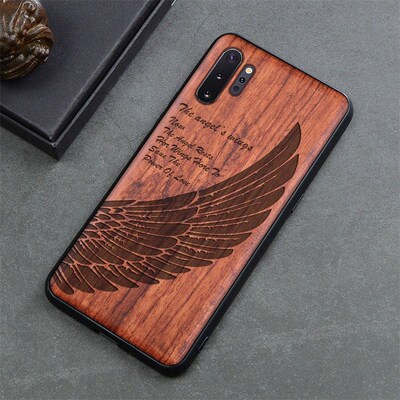 Samsung Galaxy Note 10 Case Boogic Original Wood funda Samsu