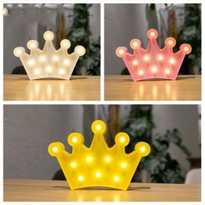 LED Night Light Table Lamp Flamingo Pineapple Crown Shell
