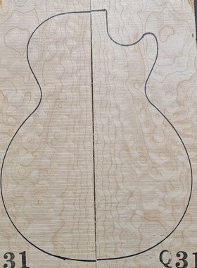 Quilted Maple Electric Guitar Electric Bass Body Veneer Two-