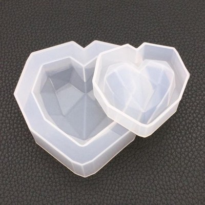 Silicone Heart-shaped Mold DIY Crystal Epoxy Geometry Heart-