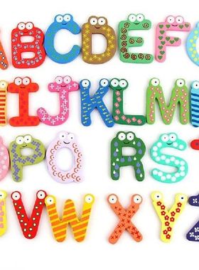 Cartoon Fridge Wooden Magnet Baby Child Toy Puzzle English