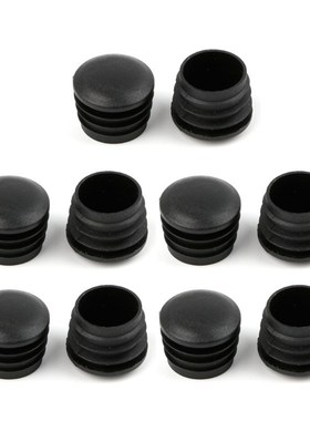 10Pcs Black Plastic Furniture Leg Plug Blanking End Cap Bung