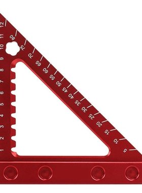 6In/150mm 90° Triangle Ruler Aluminum Alloy Dual Scale R