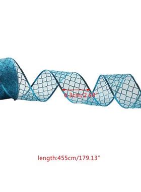 50 Yards/roll Lattice Glitter Sheer Wired Organza Christmas