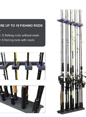 Booms Fishing 10-rod Rack Kit Fishing Rod Holders Vertical