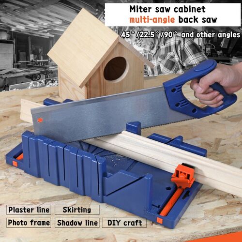 45/90 Degree Wood Cutting Clamping Miter Saw Box Multi funct