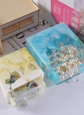 Square Drawer Storage Box Crystal Epoxy Resin Mould
