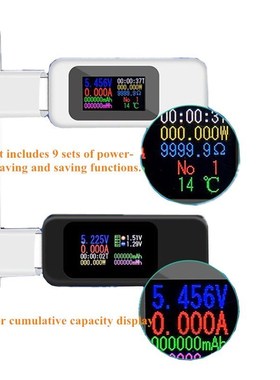 10 in 1 USB tester DC Digital voltmeter amperimetro current