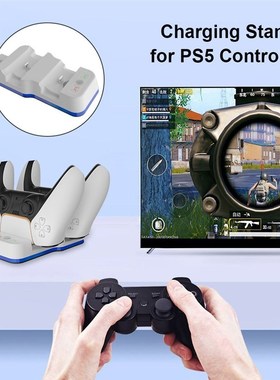 Charger for DualSense Dual USB Type C Charging Cradle with I