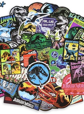 75 Pcs Jurassic Park Animal Dinosaur Stickers for Motorcycl