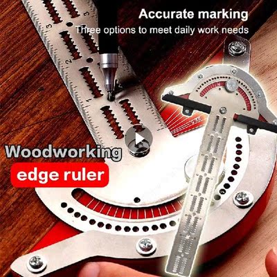 1PC T-Type Woodworkers Edge Rule Protractor Woodworking