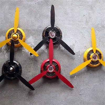 Retro Industrial Decoration Aircraft Propeller Iron Wall