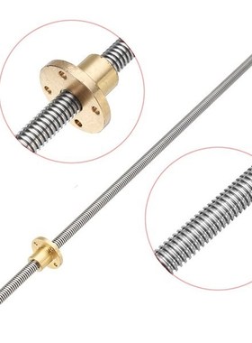 T10 Stainless Steel Trapezoidal Lead Screw 500mm Lead 2mm wi
