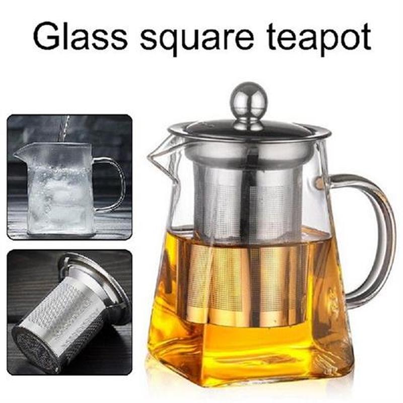350-950ML Heat Resistant Glass Teapot Container Herbal Pot