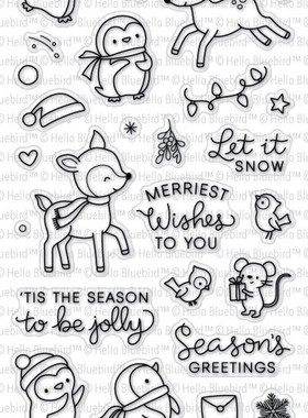 Hello bluebird Clear Stamps and Metal Cutting Dies for diy S