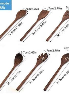 6Pcs/Set Kitchen Utensils Wooden Non-Stick Reusable Cooking