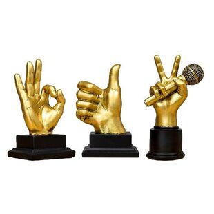 Hand Statue Gesture Sculpture Resin Figurine for Desk Shelf