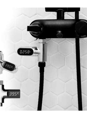 LED Display Water Shower Thermometer Self-Generating Electri