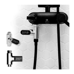 LED Display Water Shower Thermometer Self-Generating Electri