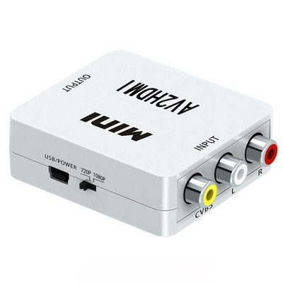 HDMI TO AV Scaler Adapter HD Video Composite Converter Box H