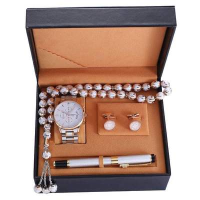 Business Belt wallet wrist watch pen gift box set for men5