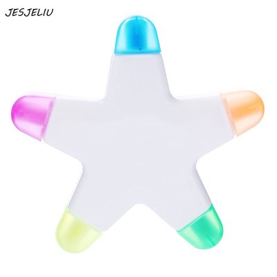 6 colors Creative Star shape School childrens scrawl Highli