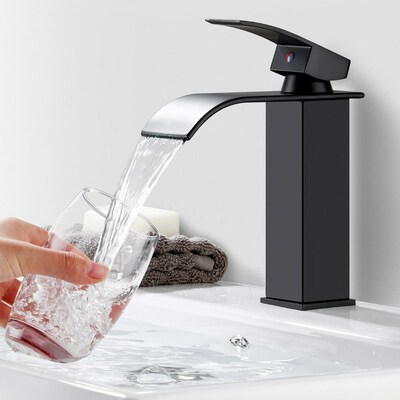 LED Faucet Bathroom Basin Faucet Brass Chromed Led Waterfall