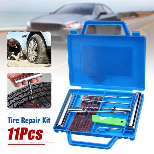 11P Tire Patch Rubber Tire Repair Tool Fix Kit Tubeless Punc