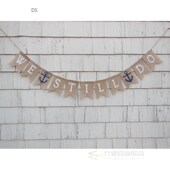 Anniversa Still Sign custom Renewal Vow Banners burlap
