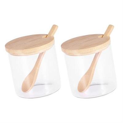 2 Salt and Pepper Containers Seasoning Container Glass