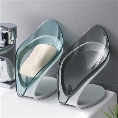 Leaf Shape Soap Box Bathroom Soap Holder Drainage Storage