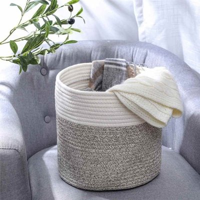 3PCS Hand Woven Sundries Storage Basket Clothing Toy Collect