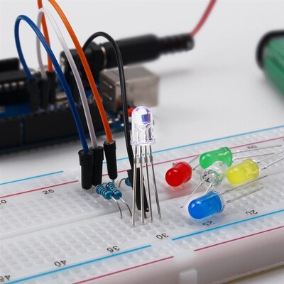 Diy Electronics Basic Starter Kit Breadboard,Jumper wires,Re