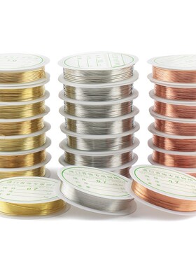 0.2-1mm silver/gold/rose gold copper wire for Bracelet Neckl