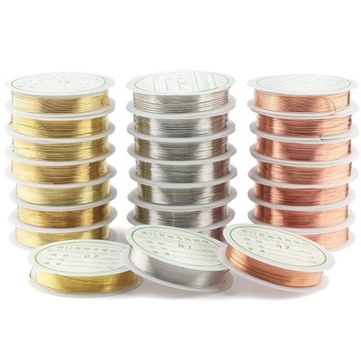 0.2-1mm silver/gold/rose gold copper wire for Bracelet Neckl