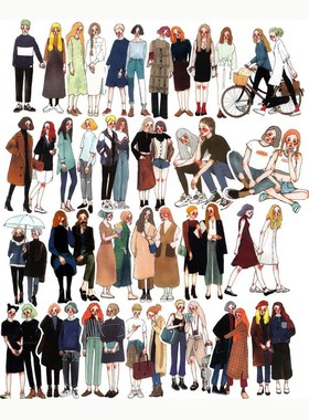 25pcs Hand painted Girl Bosom Friend Fashion Autumn And Win