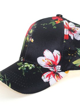 New Fashion 3D Flower Printed Baseball Caps Womens Outdoor T