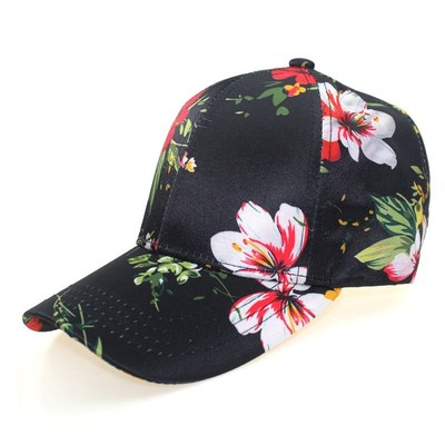 New Fashion 3D Flower Printed Baseball Caps Womens Outdoor T