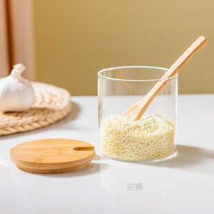 3 PCS Set Glass Storage Jar Salt Candy Cookies Tea Coffee Be