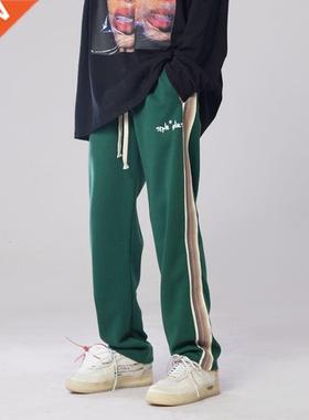 2021 Men	s Striped Webbing Casual Pants Hip H