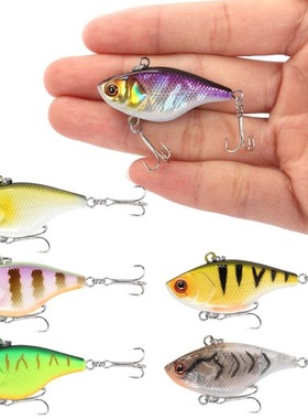 1PCS Hard VIB Lures Fishing Bait ble Hooks Sinking Crankbait