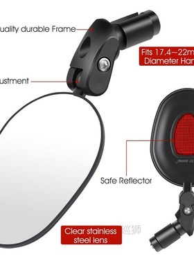 Wide Angle Bike Rearview Mirror MTB Road Bicycle Handlebar M