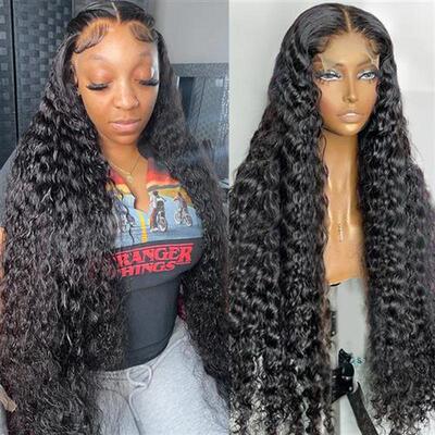 200% Water Wave Lace Front Wigs For Women Pre Plucked With B