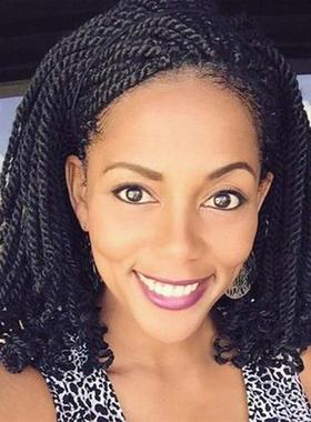 Short Kinky Twist Wig Braided Wigs For Black Women Heat Resi