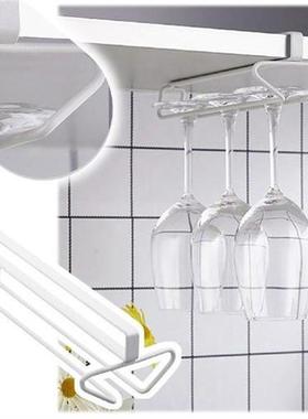 Free Shiping Under The Cupboard Wine Glass Rack Drill