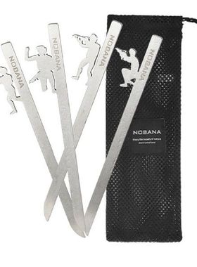 4pcs Tent Stakes Garden Stakes Stainless Steel Tent Nails