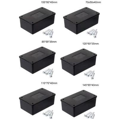 Dustproof Electrical Junction Box Black Waterproof Plastic E