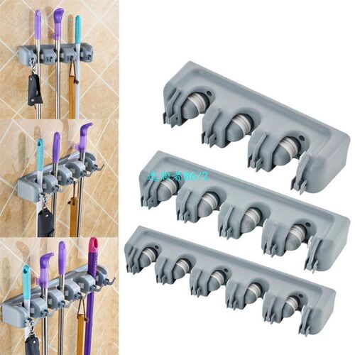 5/4/3 Position Mop Holder Kitchen Organizer Brush Broom Hang