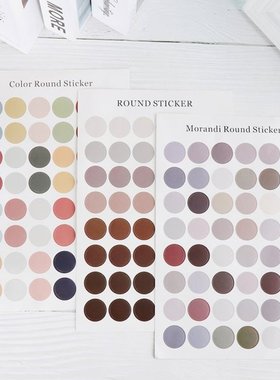 Irregular Circle Dot DIY Writeable Stickers Morandi Color Sc